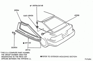 BODY SIDES AND QUARTER-Window parts - quarter
