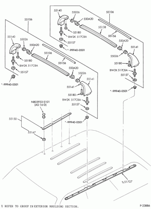 ROOF-Luggage carrier - factory rack - B/T 74