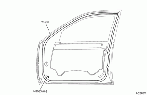 BODY SIDES AND QUARTER-Weatherstrip - front door