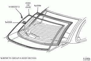 MERCURY -- BODY TYPE 54 - BACK WINDOW