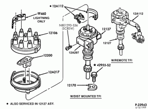 DISTRIBUTOR AND IGNITION SYSTEM-Distributor - 8 cyl. 5.8L