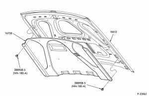 FENDERS AND HOODS-Hood - insulator