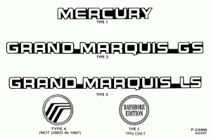 MERCURY -- NAME PLATES
