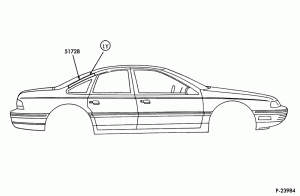 MERCURY -- BODY TYPE 54 - ROOF OUTSIDE SIDE