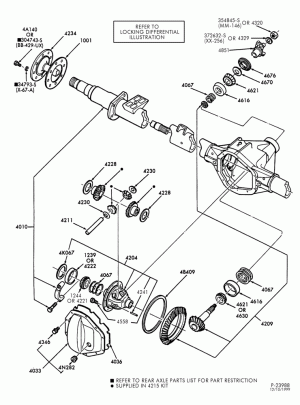 REAR AXLE-REAR AXLE- Dana (Spicer) 267 (70) locking & non-locking - full float axle-E350/450