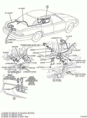 ROOF-Latch parts - luggage compartment - manual and power