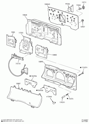 DISTRIBUTOR AND IGNITION SYSTEM-Instrument cluster and related parts - mechanical