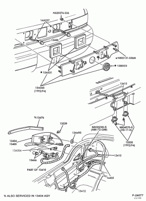 LAMPS-Rear lamp, backup, license plate & body side marker - B/T 54 - Mercury