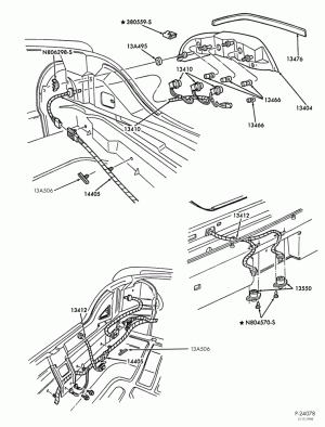 LAMPS-Rear lamp, backup, license plate & body side marker - B/T 54 - Ford