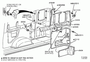 SOFT, INTERIOR TRIM-Interior trim - R.H. rear quarter - rear - ext. wagon-E150/450
