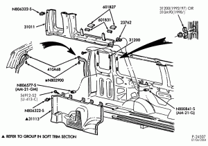 SOFT, INTERIOR TRIM-Interior trim - L.H. rear quarter - rear - ext. wagon-E150/450
