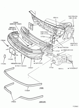 SPEEDOMETER, BUMPERS, MIRRORS AND WIPERS-Bumper - front