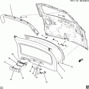 LIFTGATE TRIM (G.M.C. Z88, POWER LIFTGATE TB5)