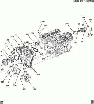 ENGINE ASM-3.6L V6 PART 4 FRONT COVER & COOLING (LLT/3.6D)