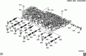 AUTOMATIC TRANSMISSION (MYA) (6L45) UPPER CONTROL VALVE BODY ASSEMBLY