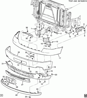 BUMPER/FRONT (G.M.C. Z88, DENALI Y91)