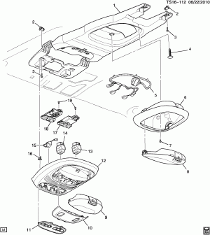 CONSOLE/ROOF (EXC SUN ROOF CF5)