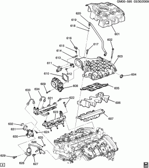 ENGINE ASM-3.6L V6 PART 6 INTAKE MANIFOLD & RELATED PARTS (LLT/3.6D)(1ST DES)