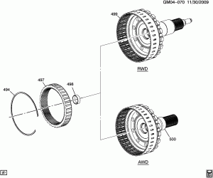 AUTOMATIC TRANSMISSION (MYA) (6L45) OUTPUT SHAFT ASSEMBLY