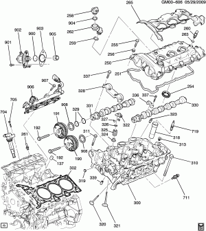 ENGINE ASM-3.6L V6 PART 2 CYLINDER HEAD & RELATED PARTS (LLT/3.6D)