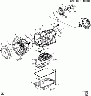 AUTOMATIC TRANSMISSION (MYB) (6L50) CASE & RELATED PARTS