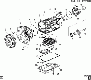 AUTOMATIC TRANSMISSION (MYD) (6L90) CASE & RELATED PARTS