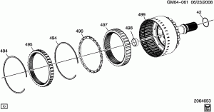 AUTOMATIC TRANSMISSION (MYD) (6L90) OUTPUT SHAFT ASSEMBLY