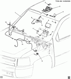 COMMUNICATION SYSTEM ("ONSTAR" UE1, EXC UPLEVEL TRIM SLT)