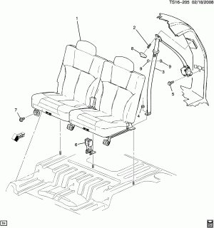 SEAT BELTS/REAR #2 (3RD ROW)