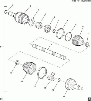 DRIVE SHAFT/FRONT WHEEL