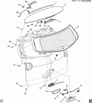 LIFTGATE HARDWARE PART 2 (CHEVROLET X88)