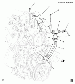 ВЫПУСКНАЯ СИСТЕМА/ДАТЧИК ДАВЛЕНИЯ И КРЕПЛЕНИЕ ТРУБЫ (LSQ/2.0-2)