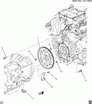TRANSMISSION TO ENGINE MOUNTING (AUTOMATIC MX0)