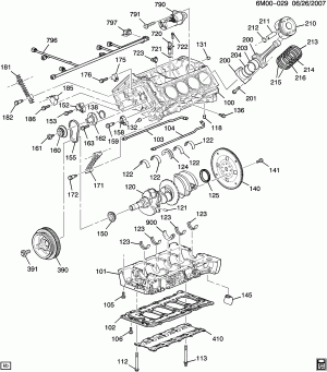 ENGINE ASM-4.6L V8 PART 1 CYLINDER BLOCK & INTERNAL PARTS (LH2/4.6A)