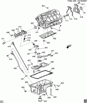 ENGINE ASM-5.3L V8 PART 4 OIL PUMP, PAN & RELATED PARTS (LH6/5.3M)