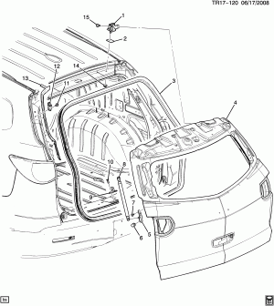 LIFTGATE HARDWARE PART 1 (CHEVROLET X88)
