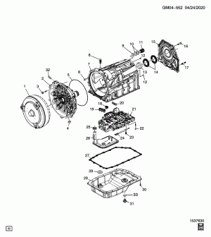 AUTOMATIC TRANSMISSION (MYC) (6L80E) CASE & RELATED PARTS
