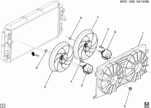 ENGINE COOLANT FAN (EXC (VB6))