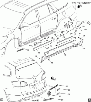 MOLDINGS/BODY-BELOW BELT (BUICK W49)
