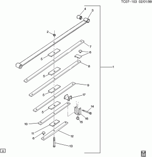SPRINGS/REAR (6 LEAF)