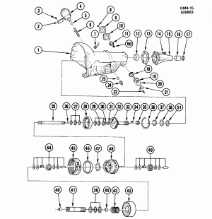 THM400 A.T. CASE & PLANET CARRIER PARTS (M40)