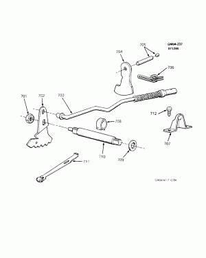 AUTOMATIC TRANSMISSION-THM350C PART 5 (MV4) PARK LOCK LINKAGE