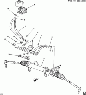 STEERING PUMP LINES (LLR/3.7E, EXC RHD)