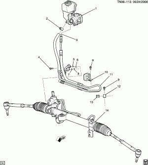 STEERING PUMP LINES (LLR/3.7E, RHD)