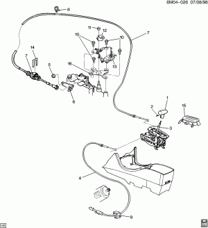 SHIFT CONTROL/AUTOMATIC TRANSMISSION FLOOR(D55)