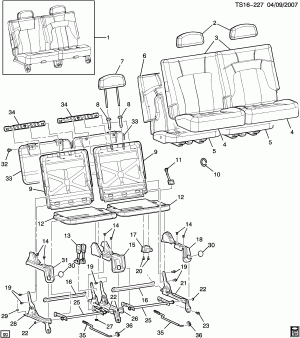 REAR SEAT #2 (3RD ROW) (AM7)
