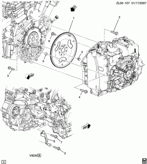 ENGINE TO TRANSMISSION MOUNTING (LLT/3.6D)