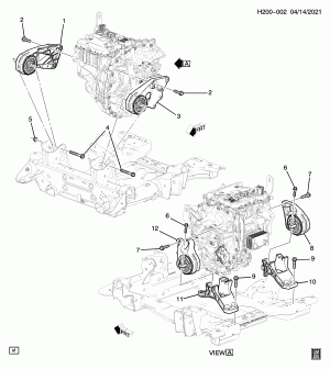 DRIVE MOTOR MOUNTING/FRONT-SECONDARY (S8L)