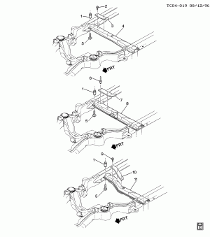 FRAME/TRANSMISSION SUPPORTS (EXC 15000 LB GVW RATING C5B)