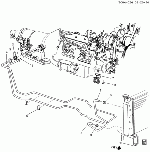 AUTOMATIC TRANSMISSION OIL COOLER PIPES (L30/5.0M,L31/5.7R)
